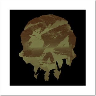 Desert Camo Sea Of Thieves Skull Design Posters and Art